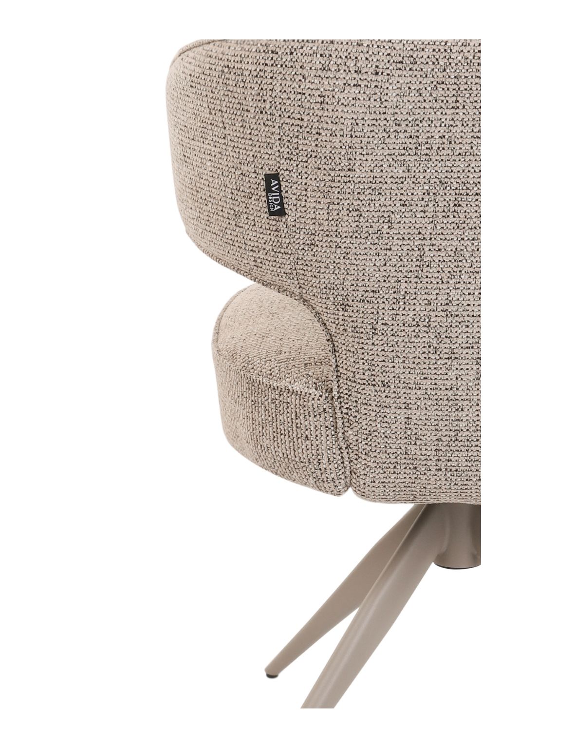 krzesło nami n33, obrotowe 360° z funkcją powrotu, cashmere/coffee