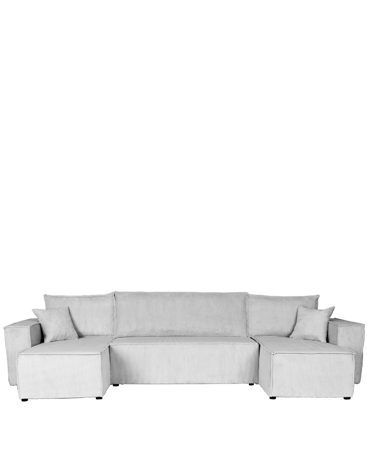 narożnik rozkładany luna u duży sztruksowy poso 110 szary