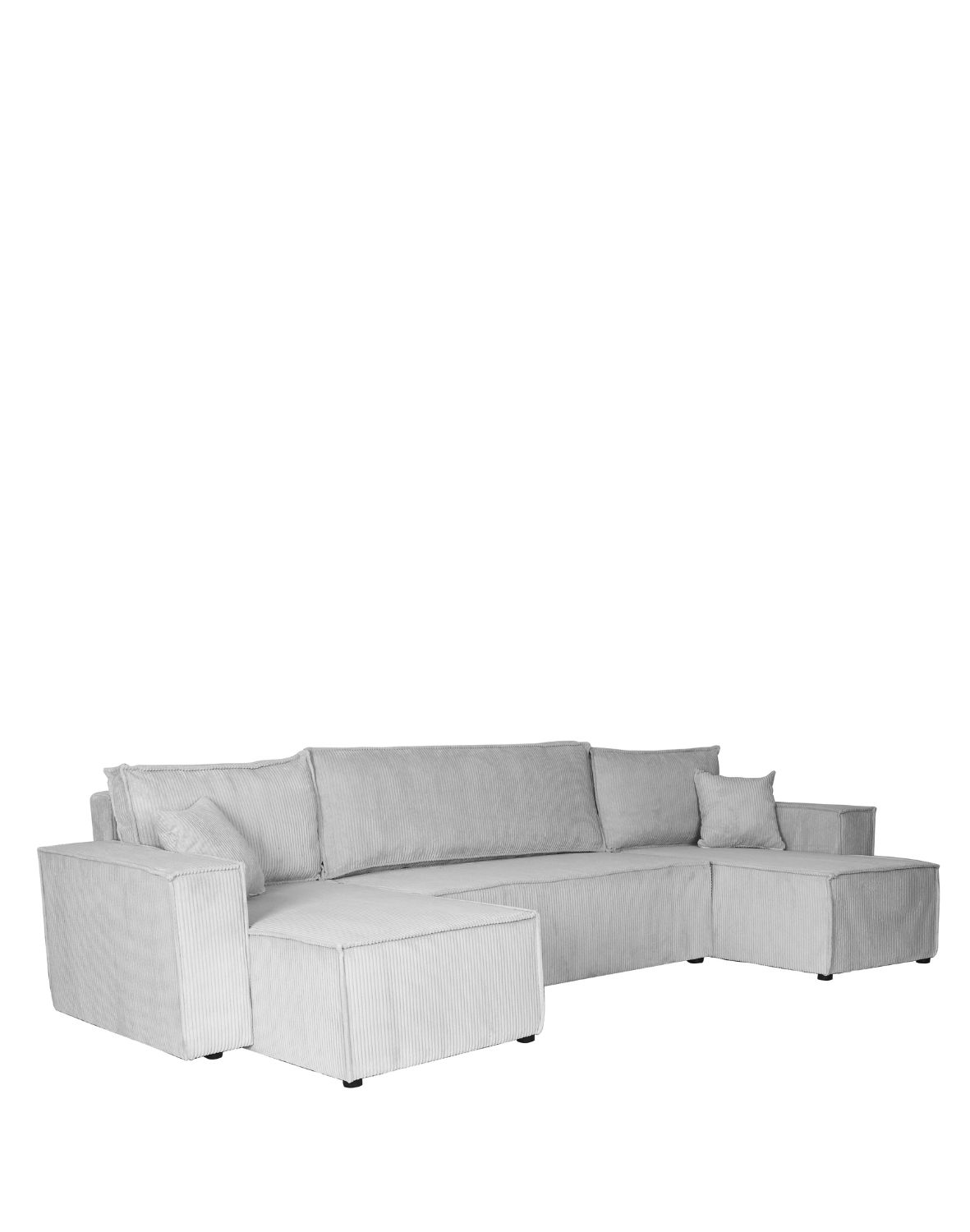 narożnik rozkładany luna u duży sztruksowy poso 110 szary