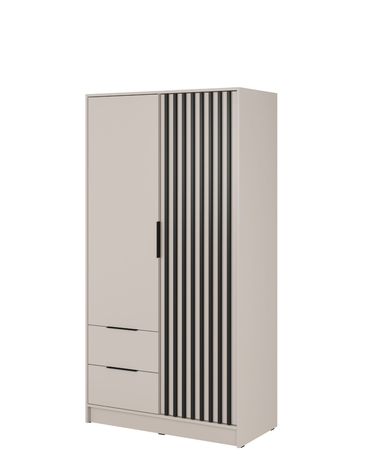 szafa na ubrania nelly 2d: kaszmir z lamelami