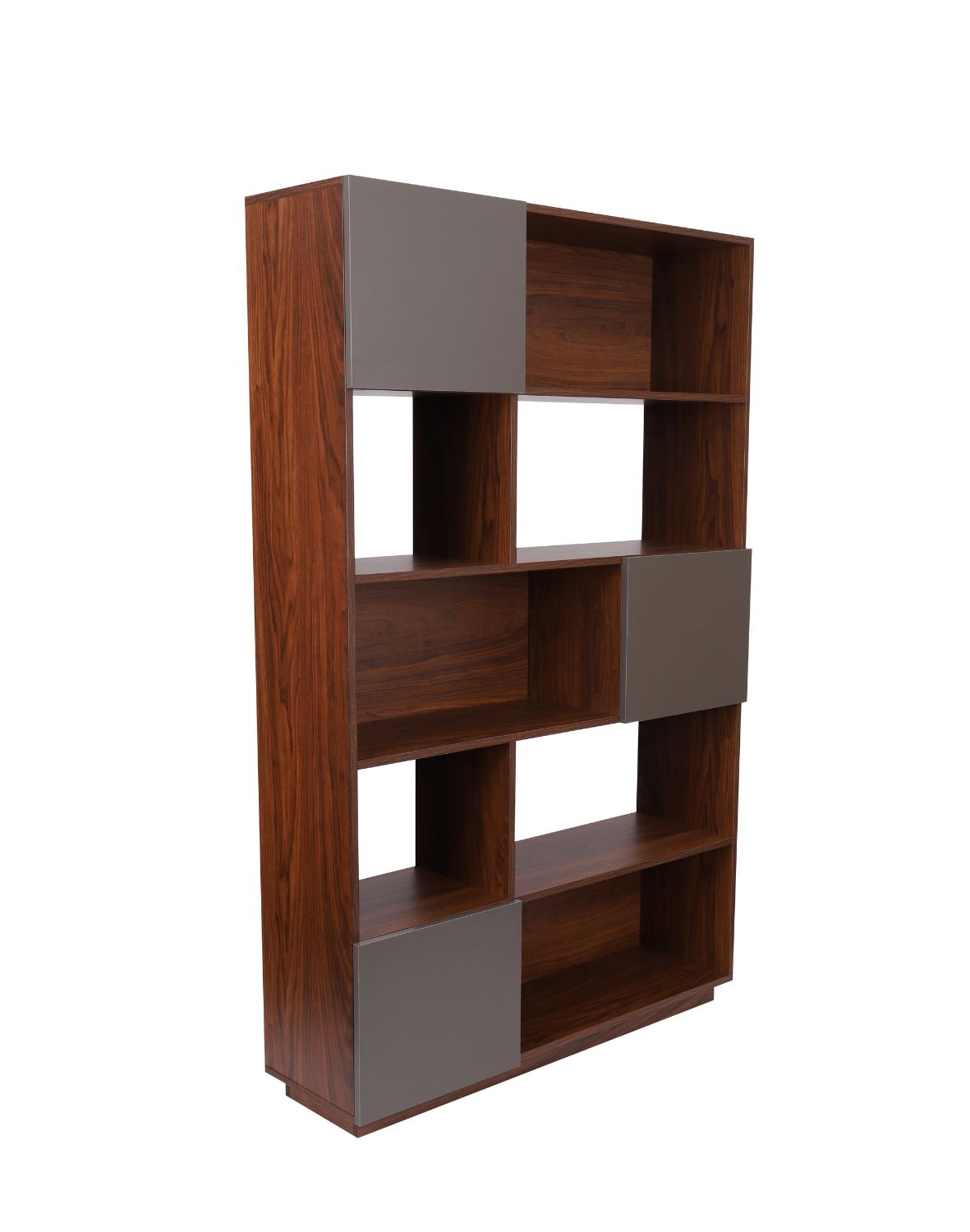 regał nevada ciemny dąb z szarymi drzwiczkami 110 cm (BS02)