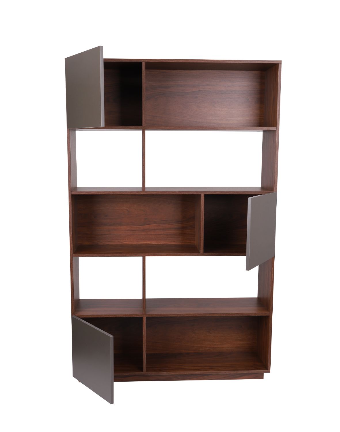 regał nevada ciemny dąb z szarymi drzwiczkami 110 cm (BS02)