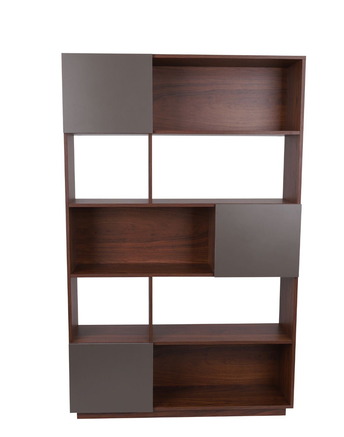 regał nevada ciemny dąb z szarymi drzwiczkami 110 cm