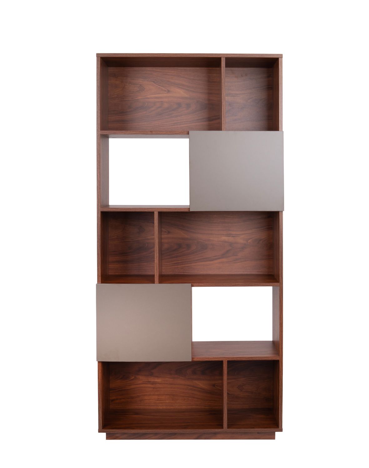 regał nevada ciemny dąb z szarymi drzwiczkami 80 cm (BS01)