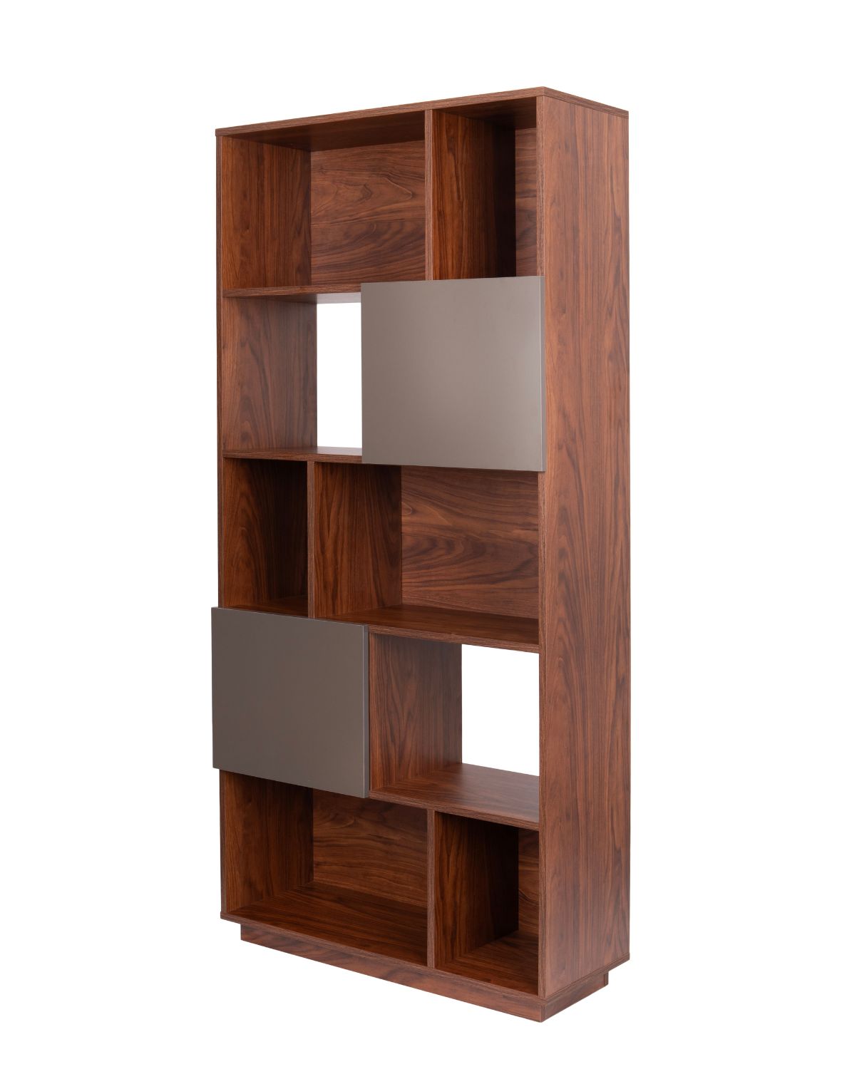 regał nevada ciemny dąb z szarymi drzwiczkami 80 cm (BS01)