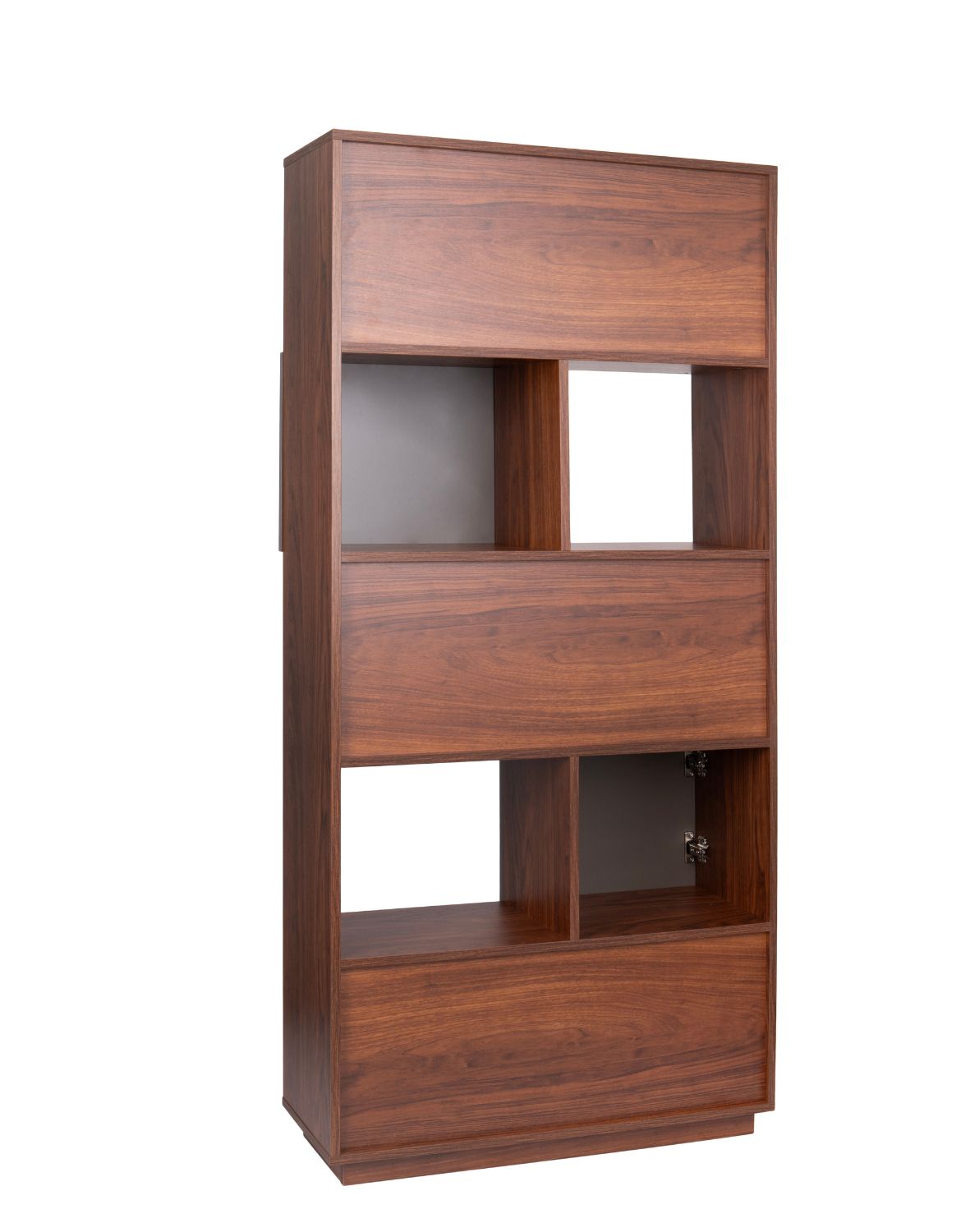 regał nevada ciemny dąb z szarymi drzwiczkami 80 cm (BS01)