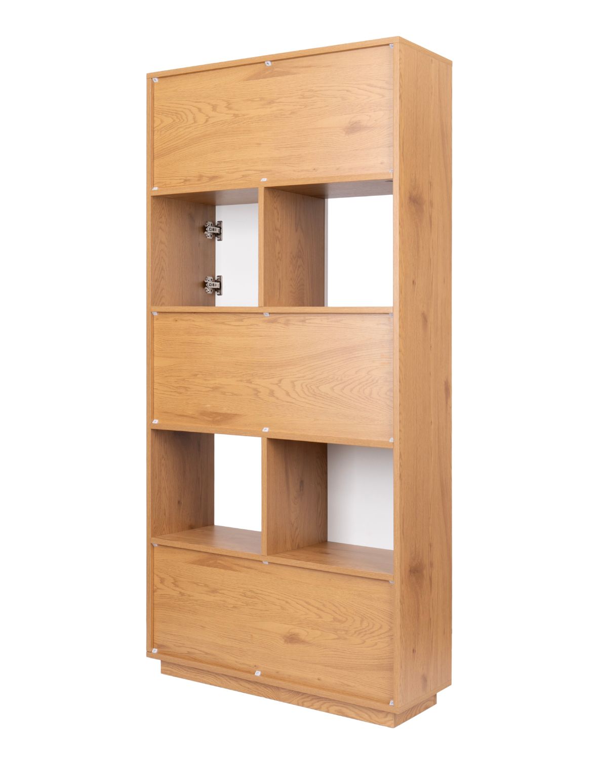 regał nevada dąb naturalny z białymi drzwiczkami 80 cm (bs01)