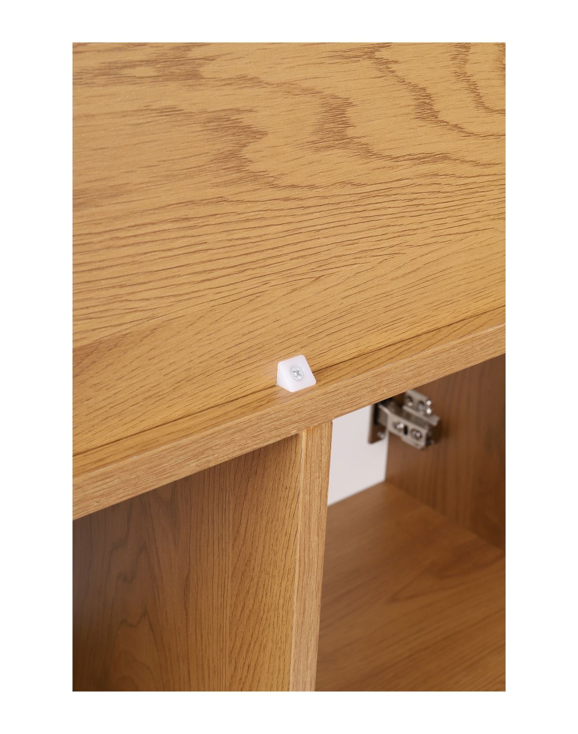 regał nevada dąb naturalny z białymi drzwiczkami 80 cm (bs01)