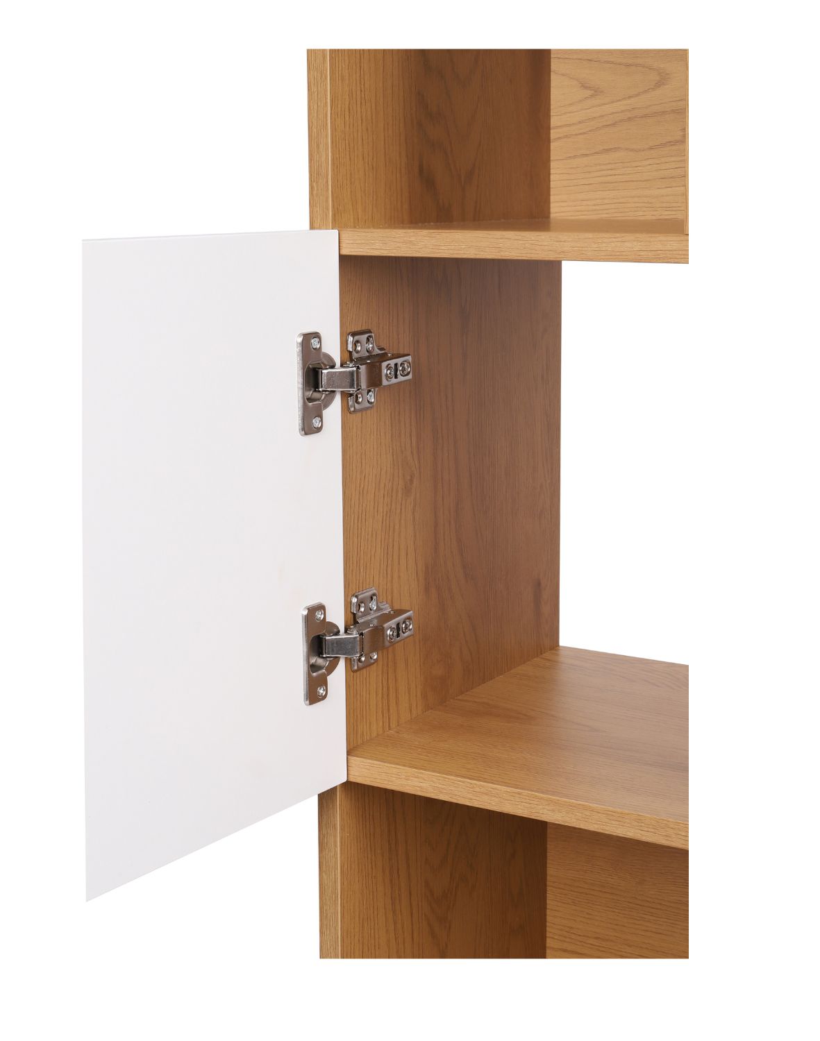 regał nevada dąb naturalny z białymi drzwiczkami 80 cm (bs01)