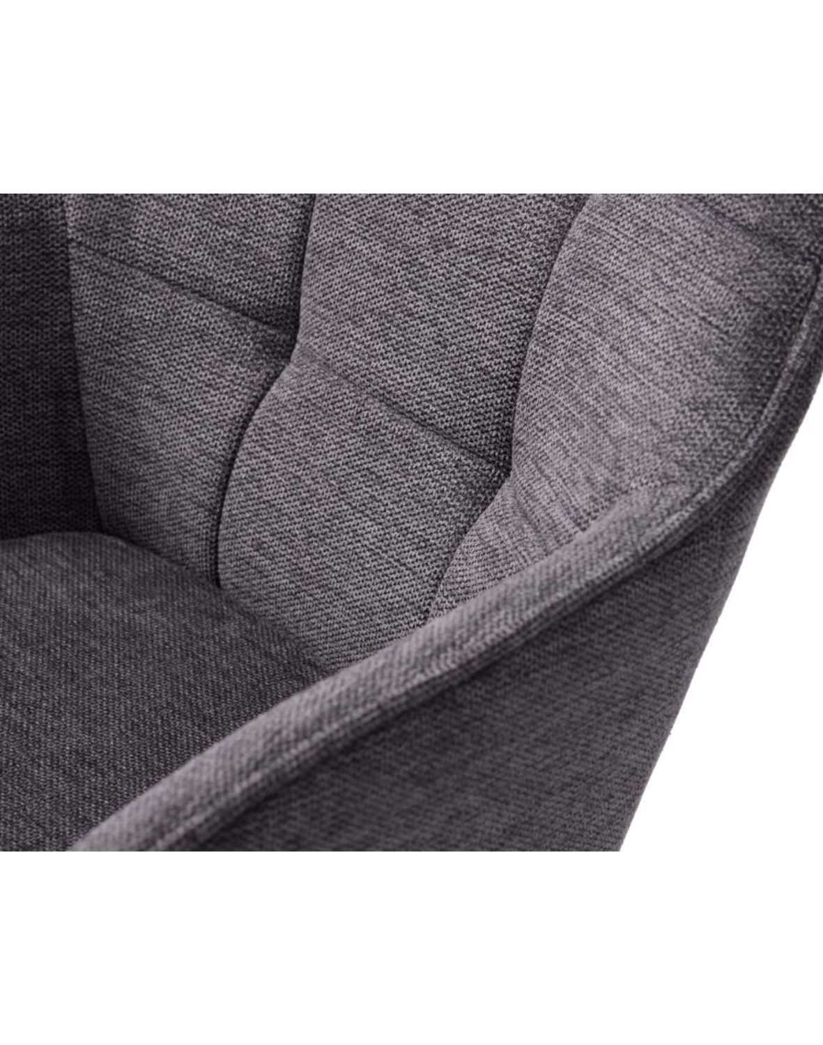 krzesło do jadalni nolan z podłokietnikami, pikowane, szare (50800001)