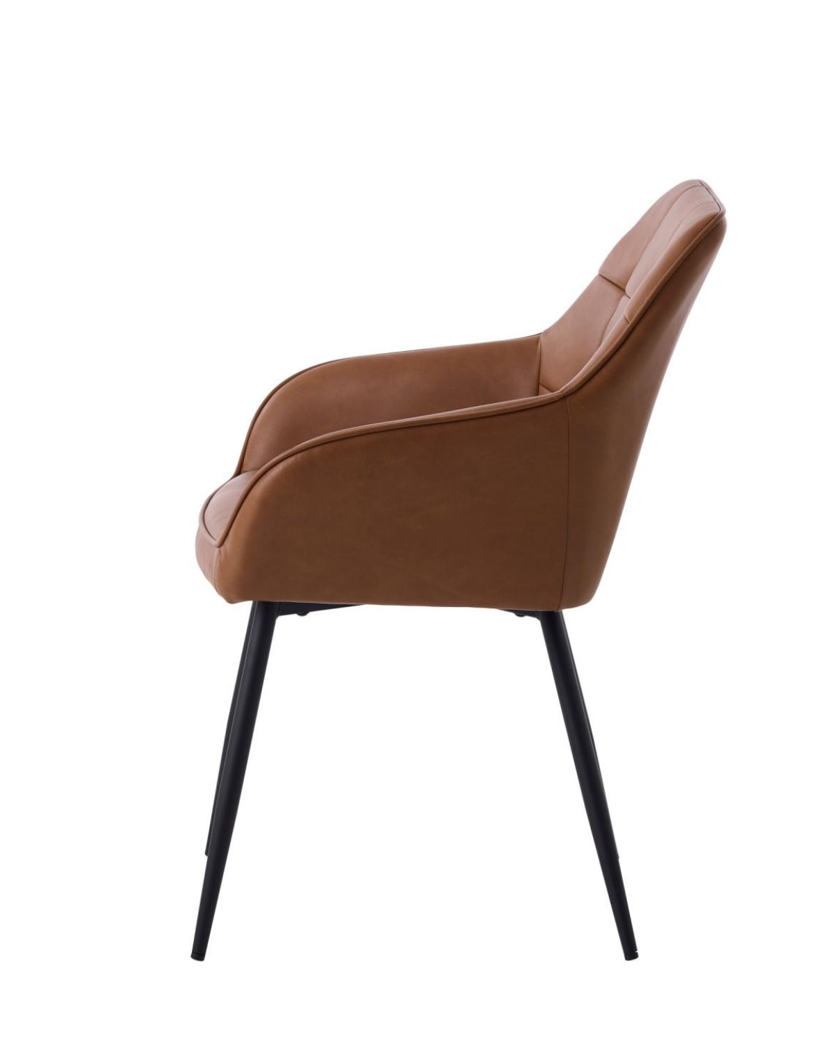 krzesło do jadalni nolan z podłokietnikami, ekoskóra, brązowe (50800003)