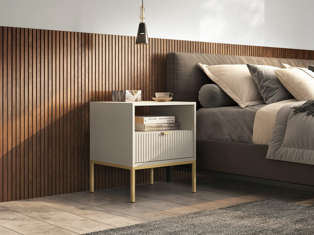 szafka nocna nova (s54), kaszmir/złoty