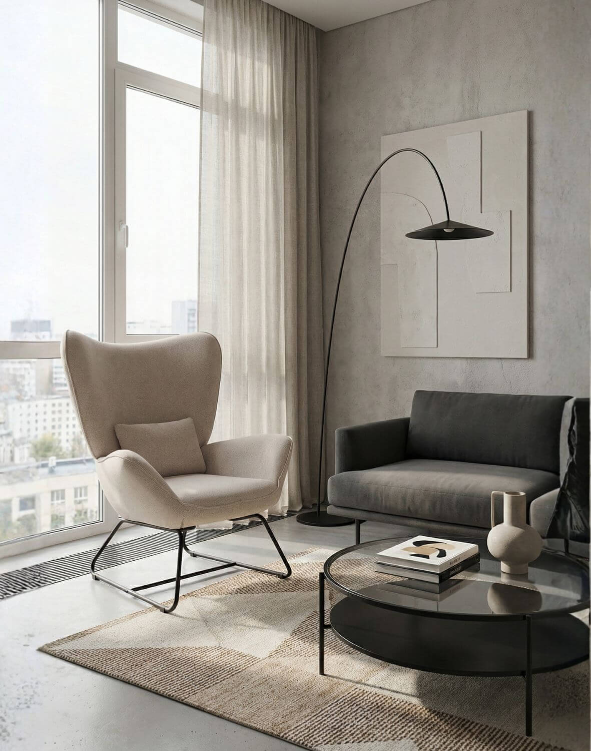 fotel wypoczynkowy nuvio, jasnobeżowy