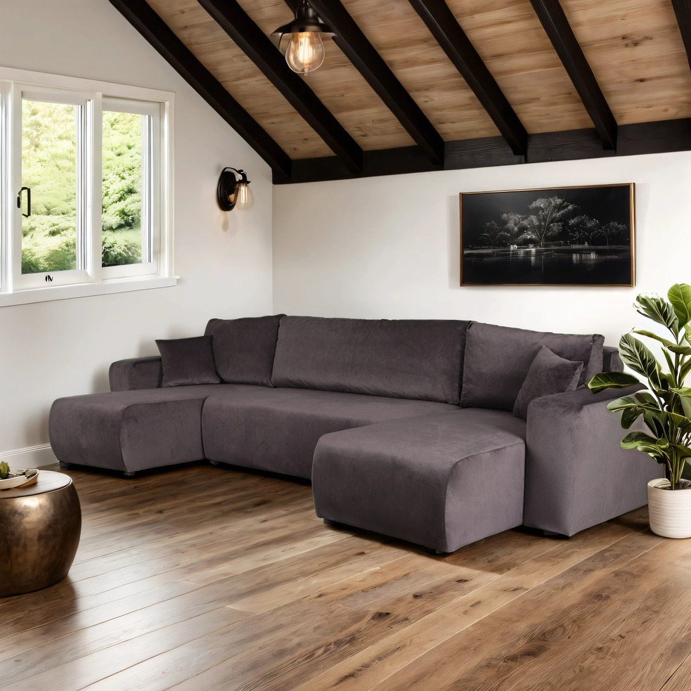 Narożnik z funkcją spania, rozkładany Orion w kształcie litery U