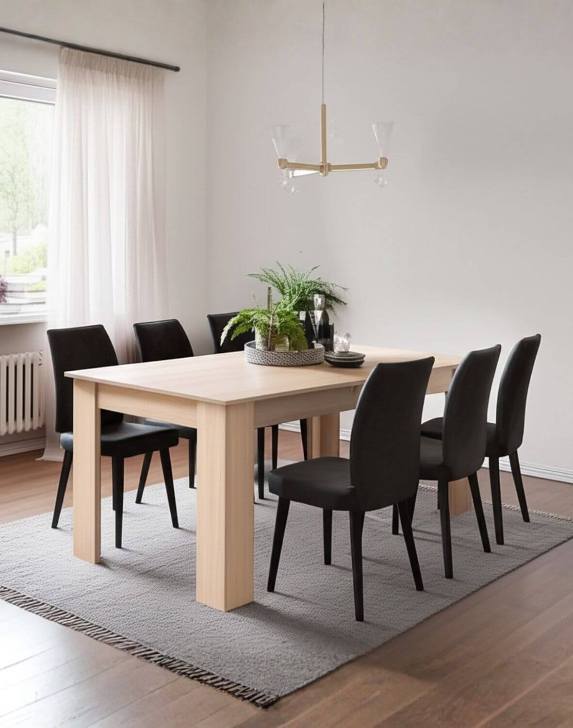 stół rozkładany do jadalni palermo 120-160x80 cm, dąb naturalny