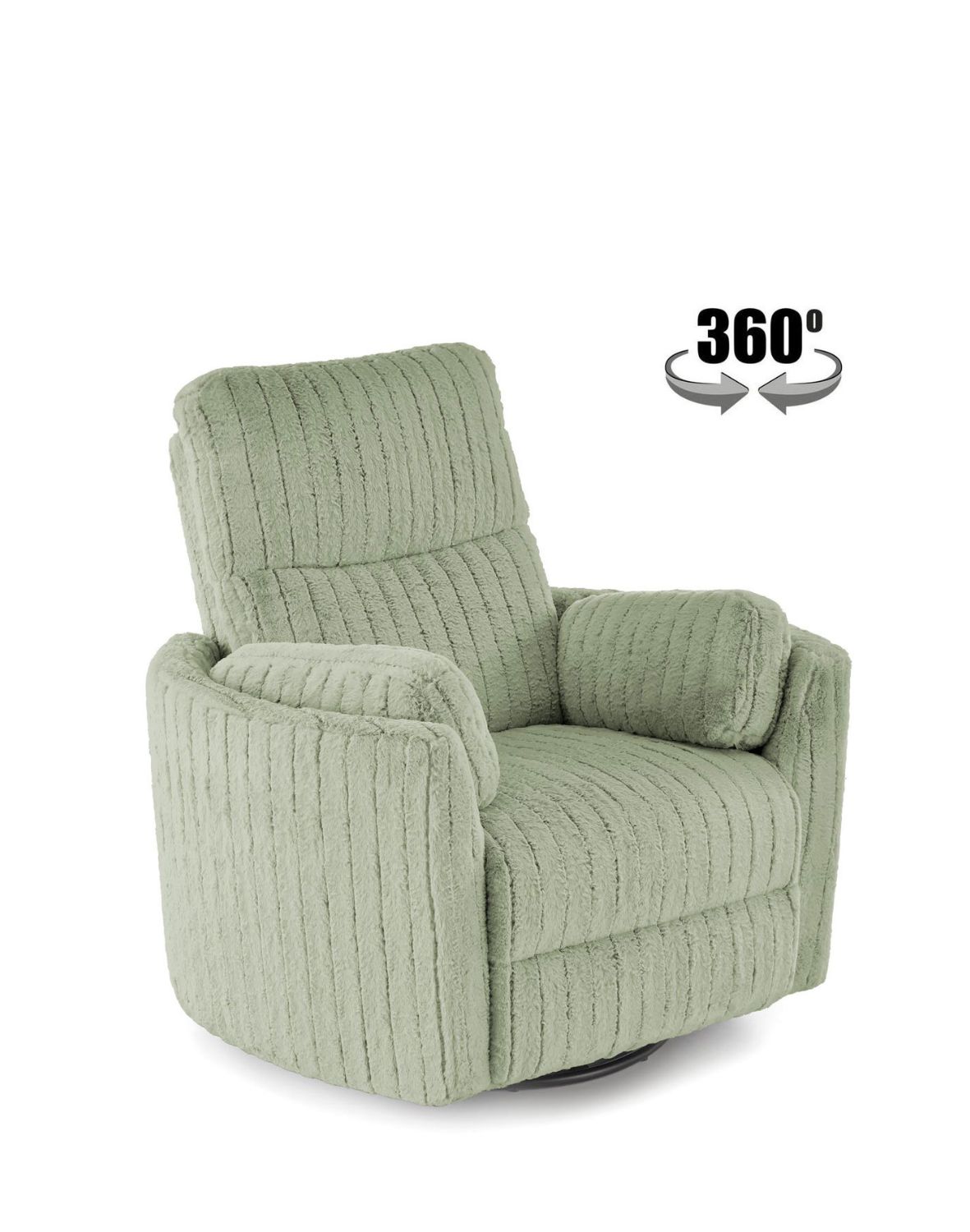 fotel pegas z funkcją elektrycznego rozkładania, obracania i kołyski, miętowy