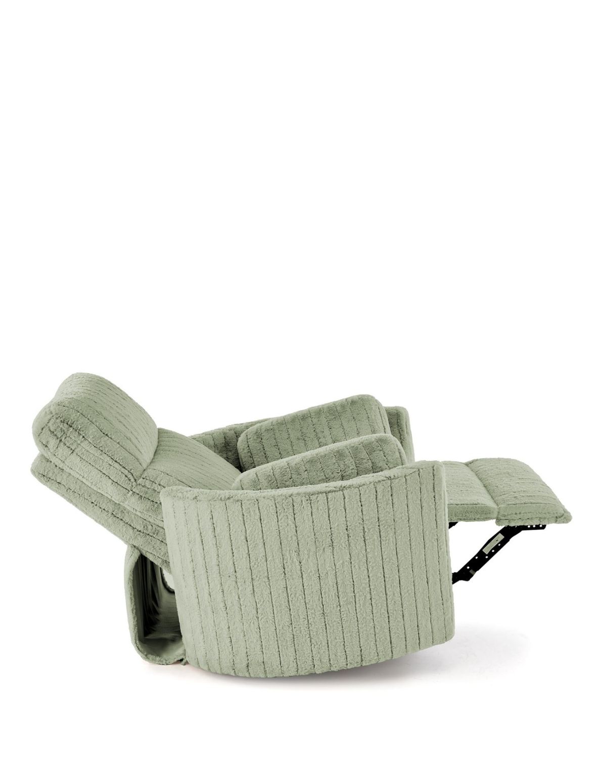 fotel pegas z funkcją elektrycznego rozkładania, obracania i kołyski, miętowy