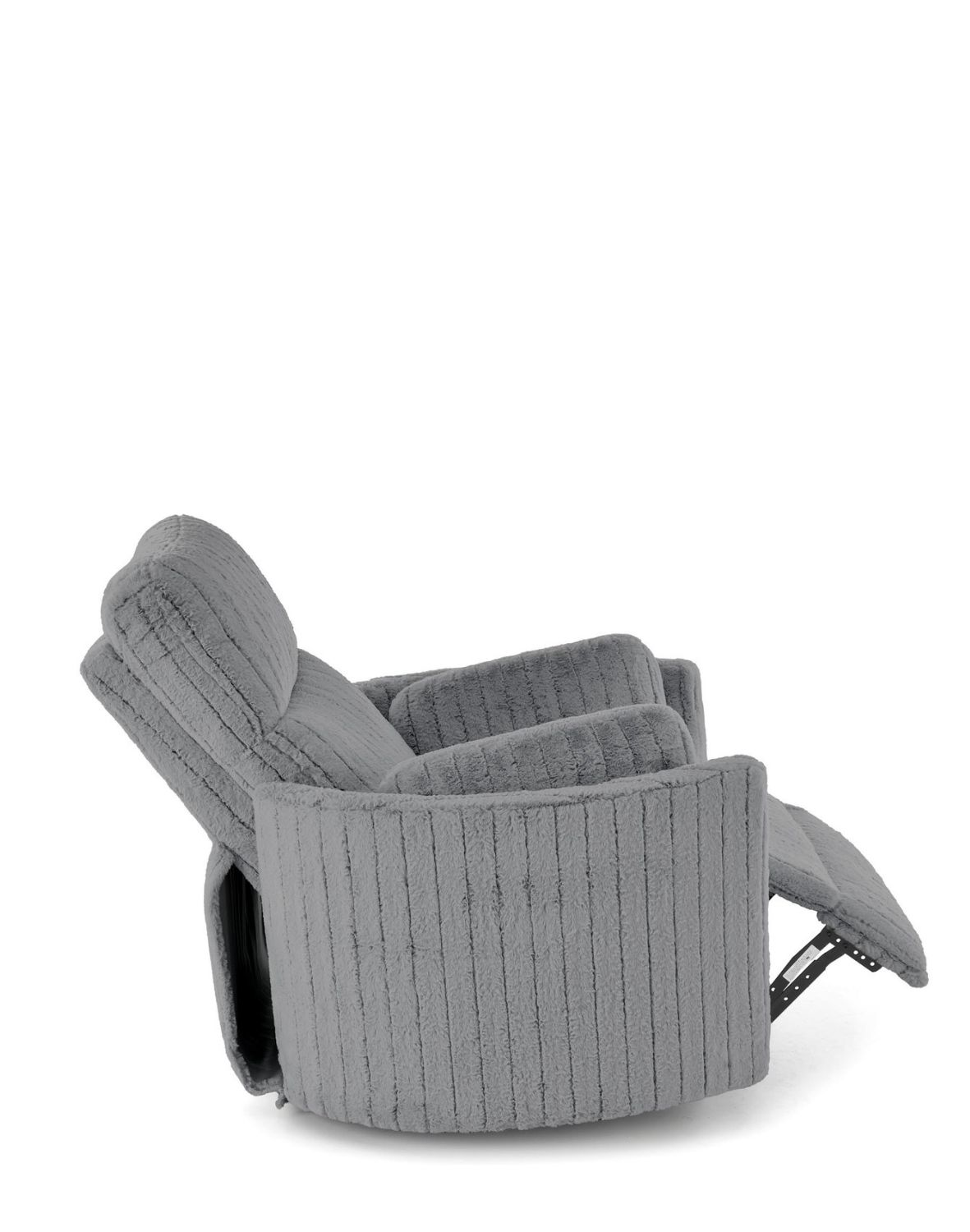 fotel pegas z funkcją elektrycznego rozkładania, obracania i kołyski, szary