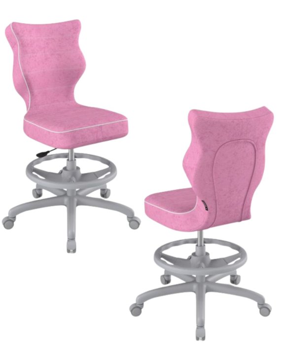 Krzesło dziecięce Entelo Petit z podnóżkiem 159-188 cm, Szara Podstawa