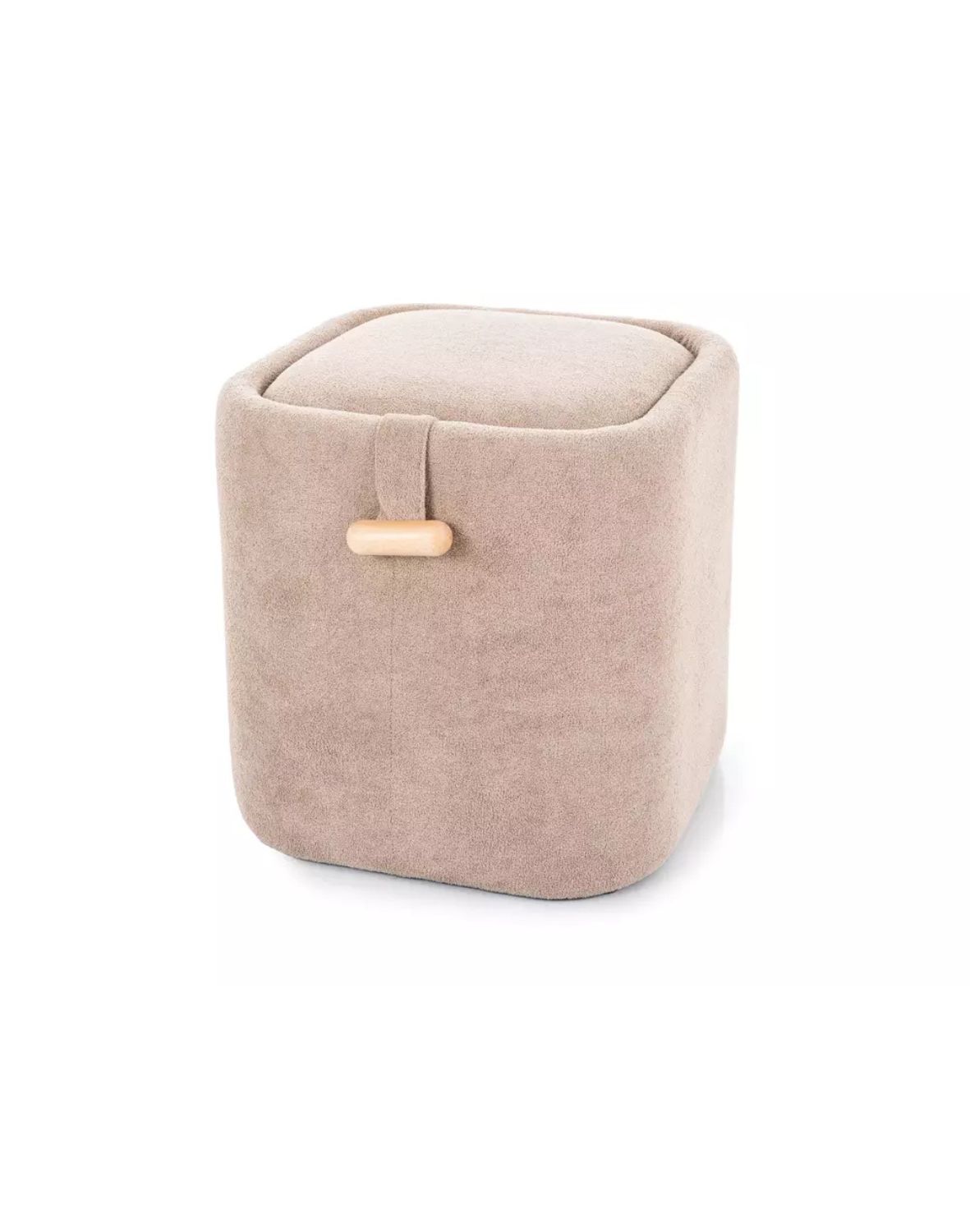 puf nap z pojemnikiem ciemnobezowy