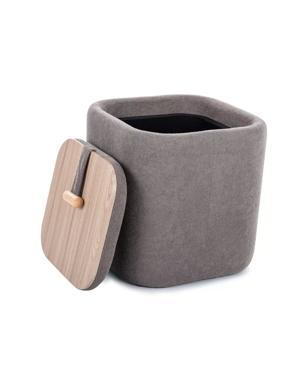 puf nap z pojemnikiem szary