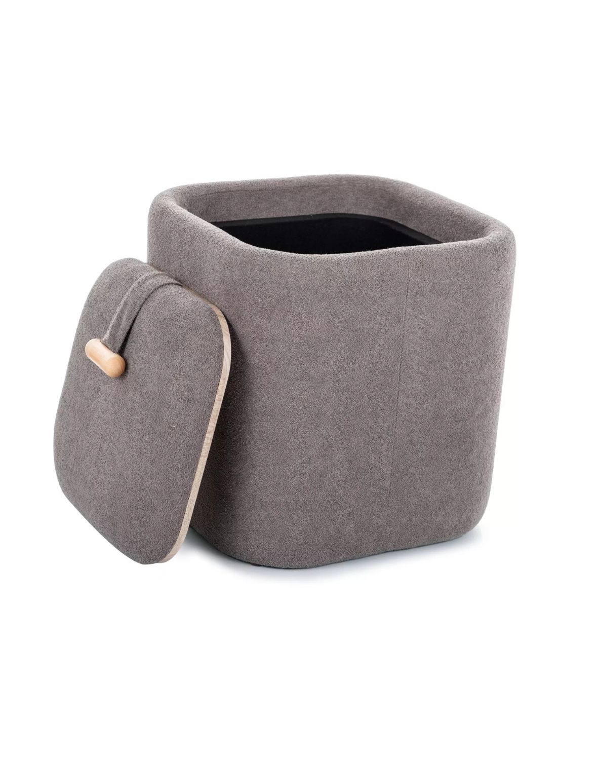 puf nap z pojemnikiem szary