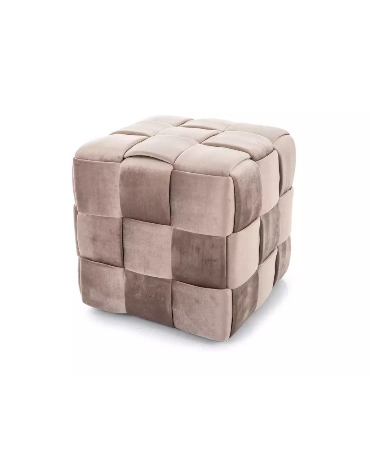 pufa casel velvet bezowa