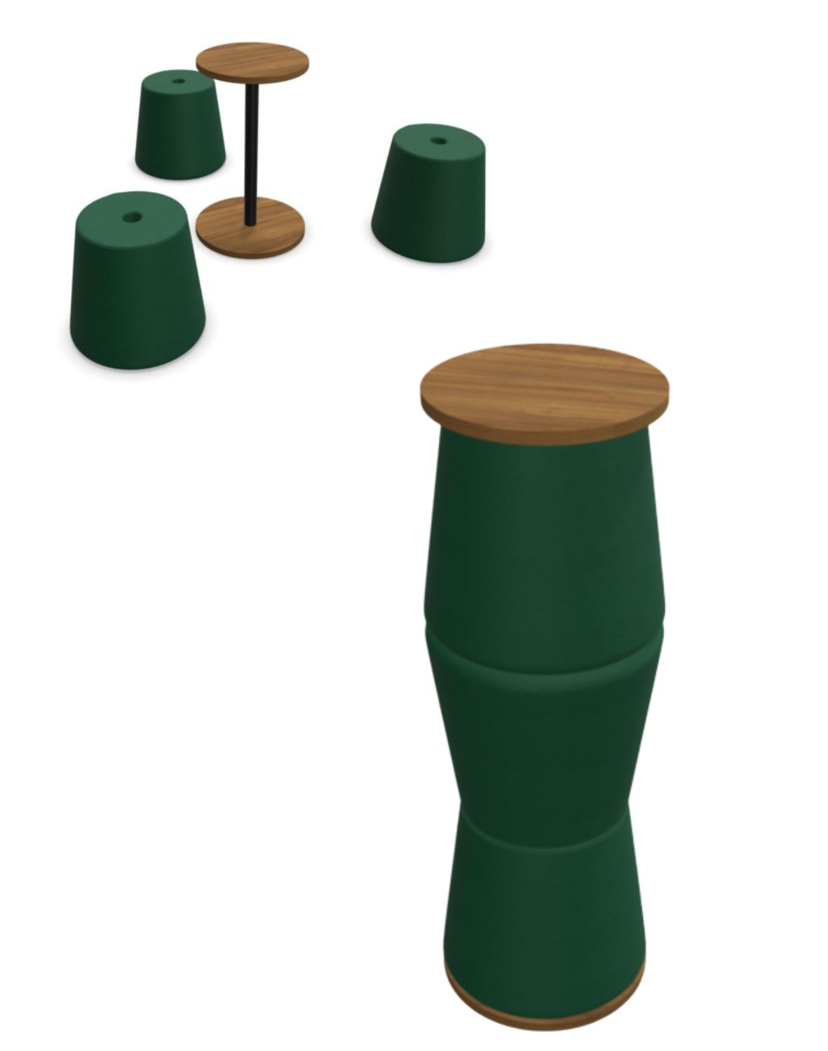 versi zestaw puf ze stolikiem