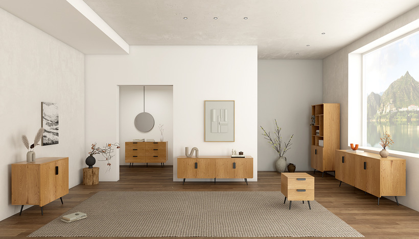 szafka nocna radis (ns01), dziki dąb