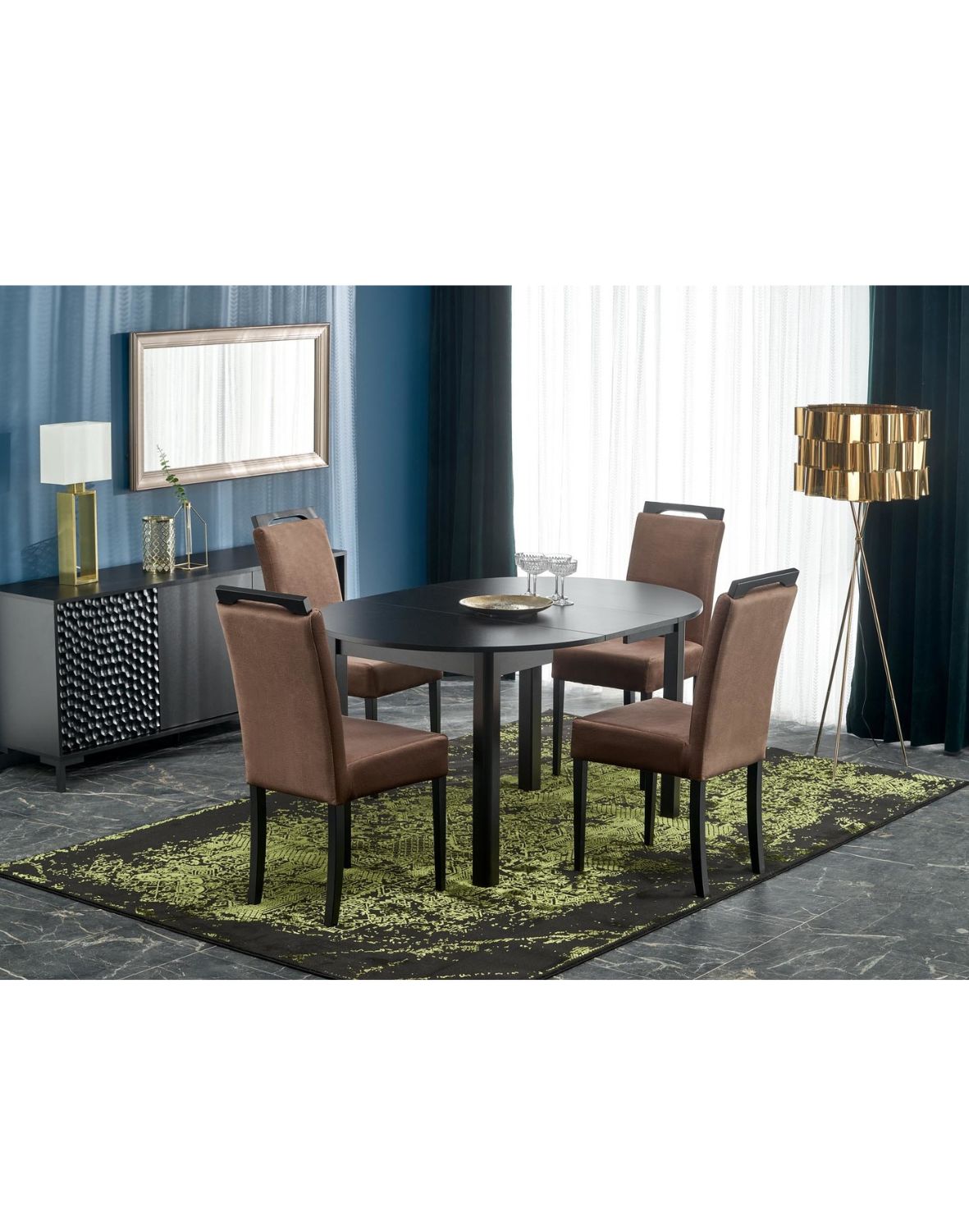 stół rozkładany ringo, czarny