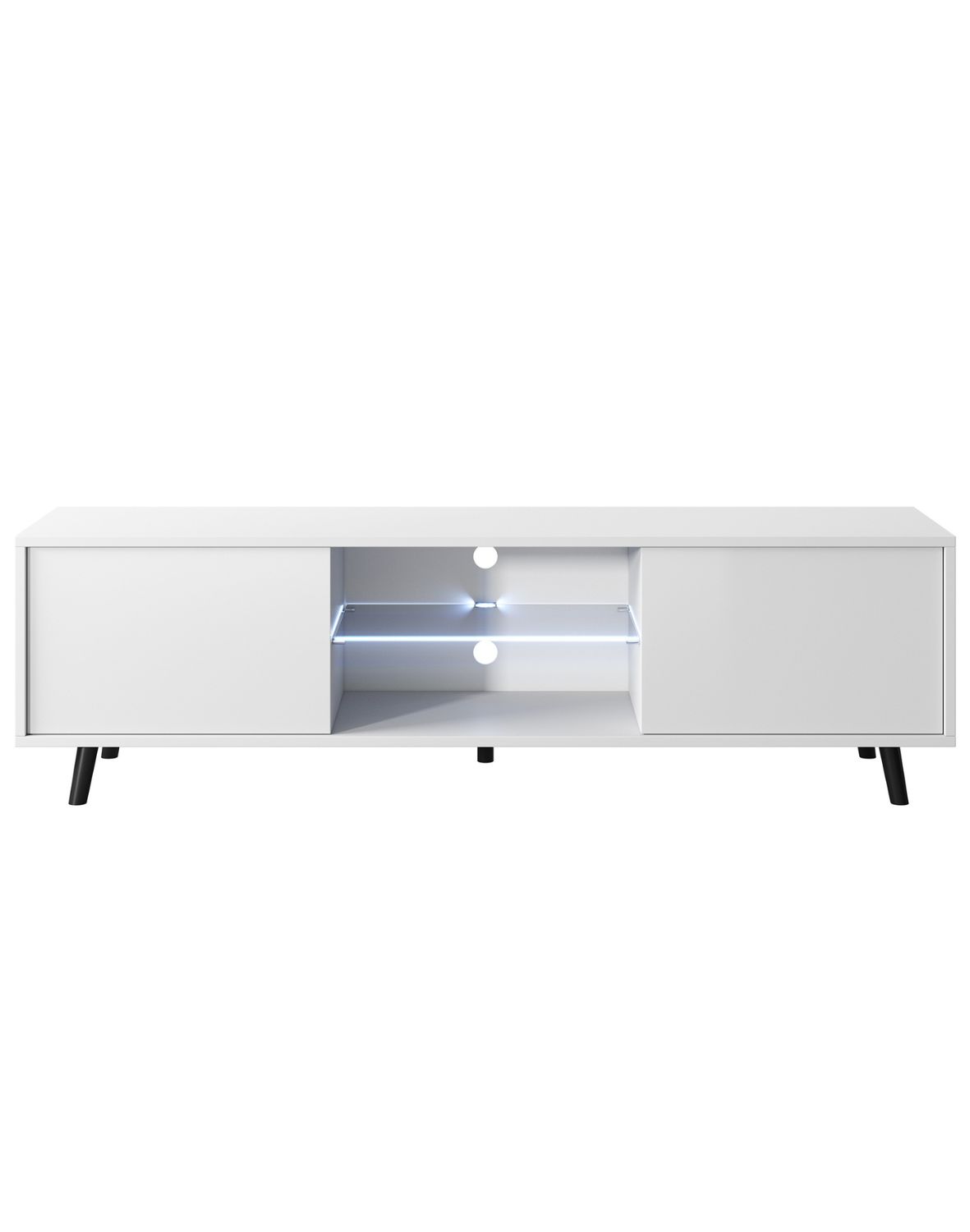 Szafka RTV Luna LED Biała Mat 140 cm