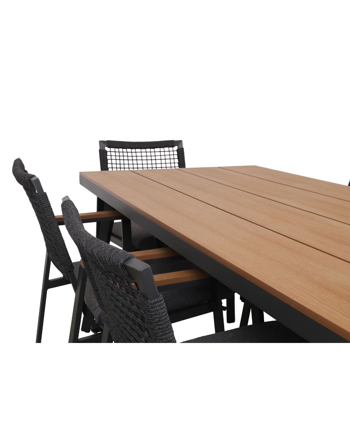 zestaw ogrodowy 6 osobowy santos, aluminiowy, szary