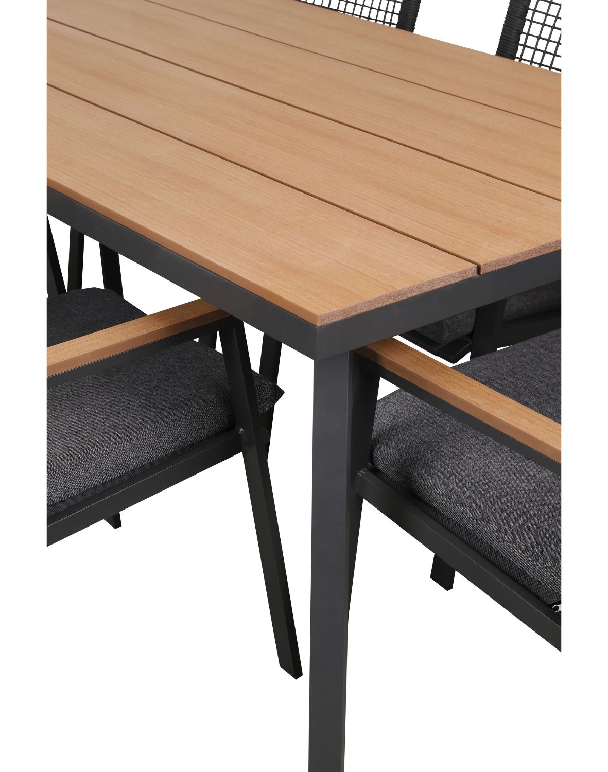 zestaw ogrodowy 6 osobowy santos, aluminiowy, szary