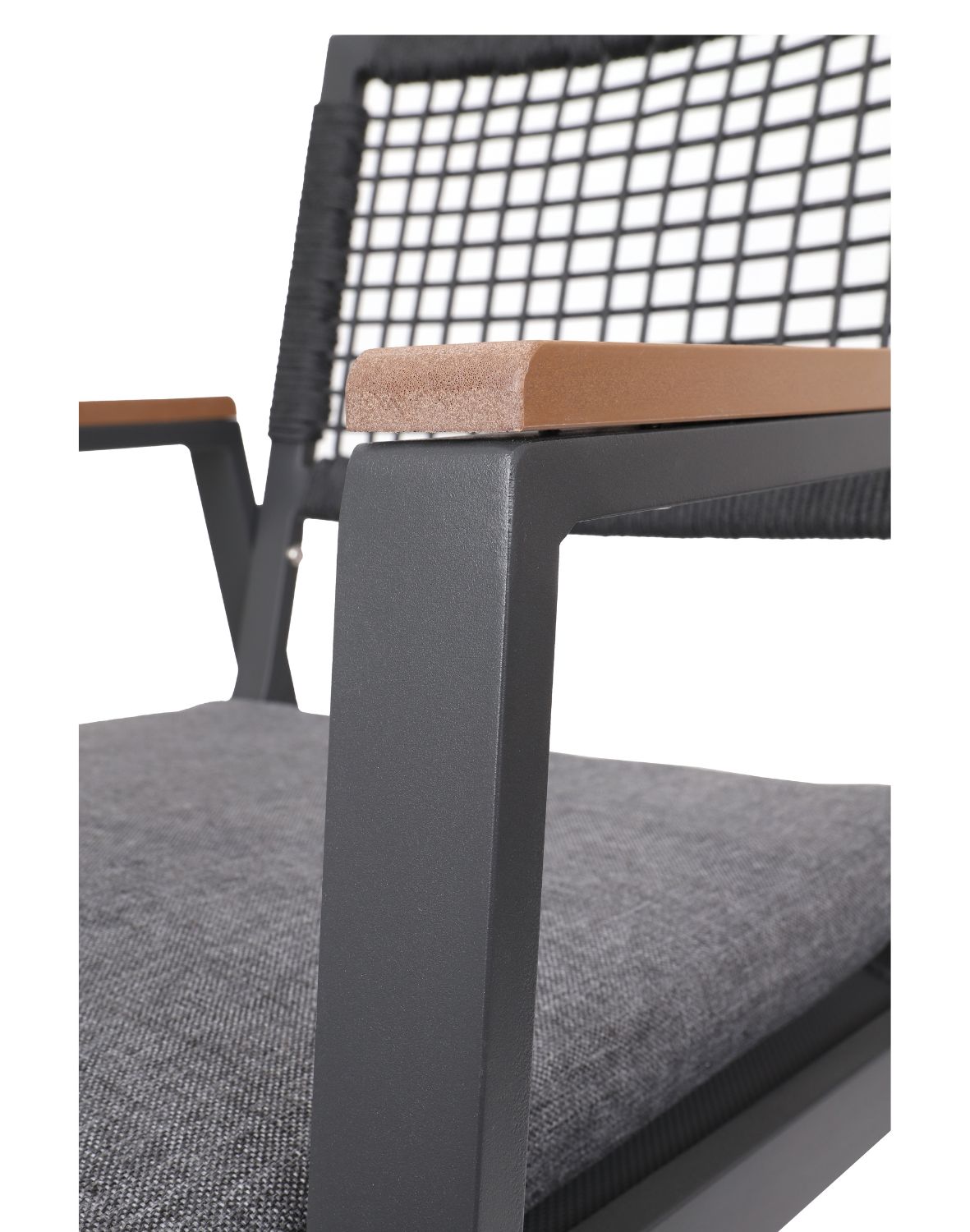 zestaw ogrodowy 6 osobowy santos, aluminiowy, szary