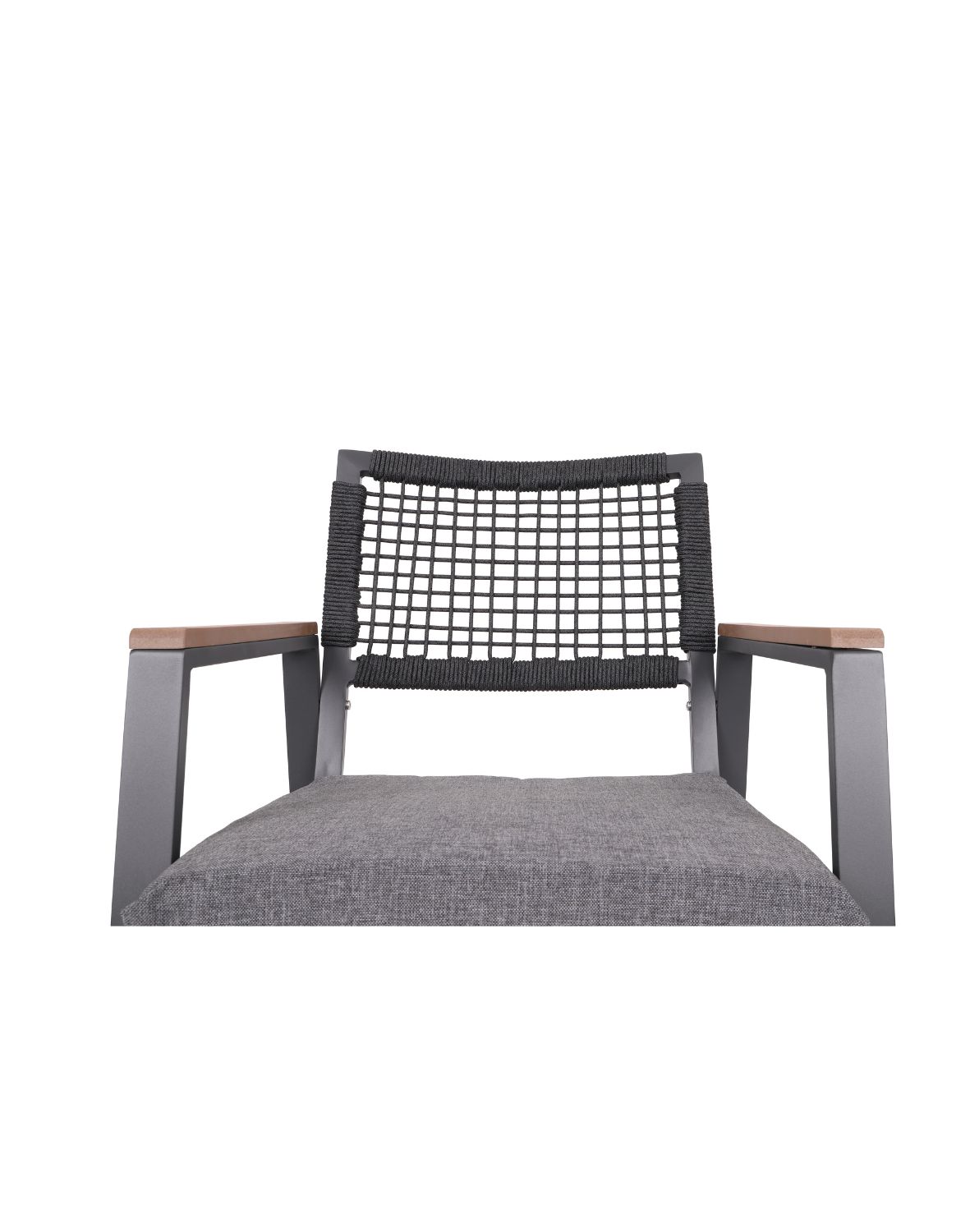 zestaw ogrodowy 6 osobowy santos, aluminiowy, szary