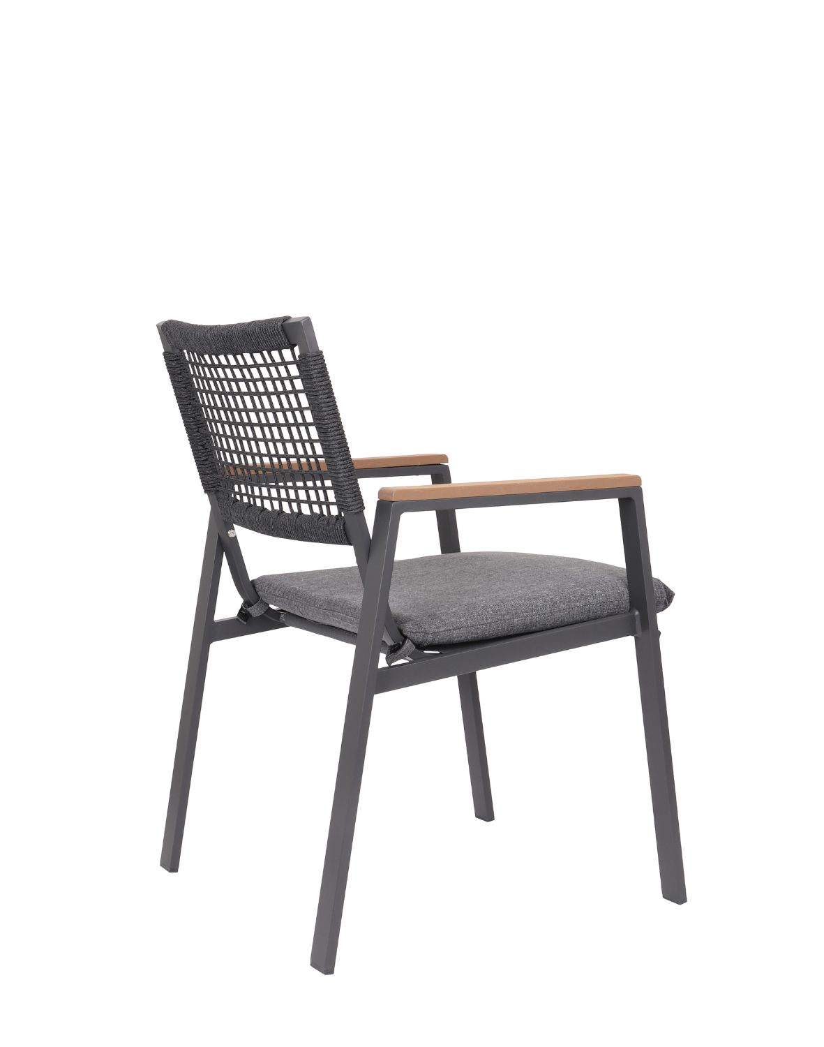 zestaw ogrodowy 6 osobowy santos, aluminiowy, szary