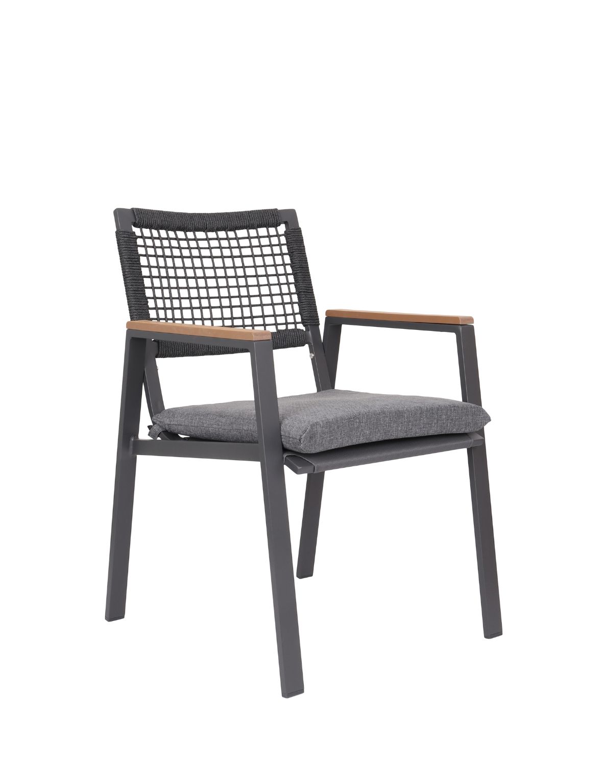 zestaw ogrodowy 6 osobowy santos, aluminiowy, szary