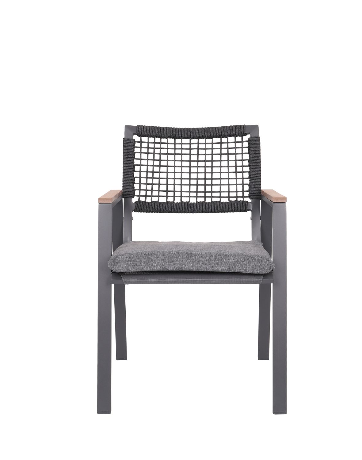 zestaw ogrodowy 6 osobowy santos, aluminiowy, szary