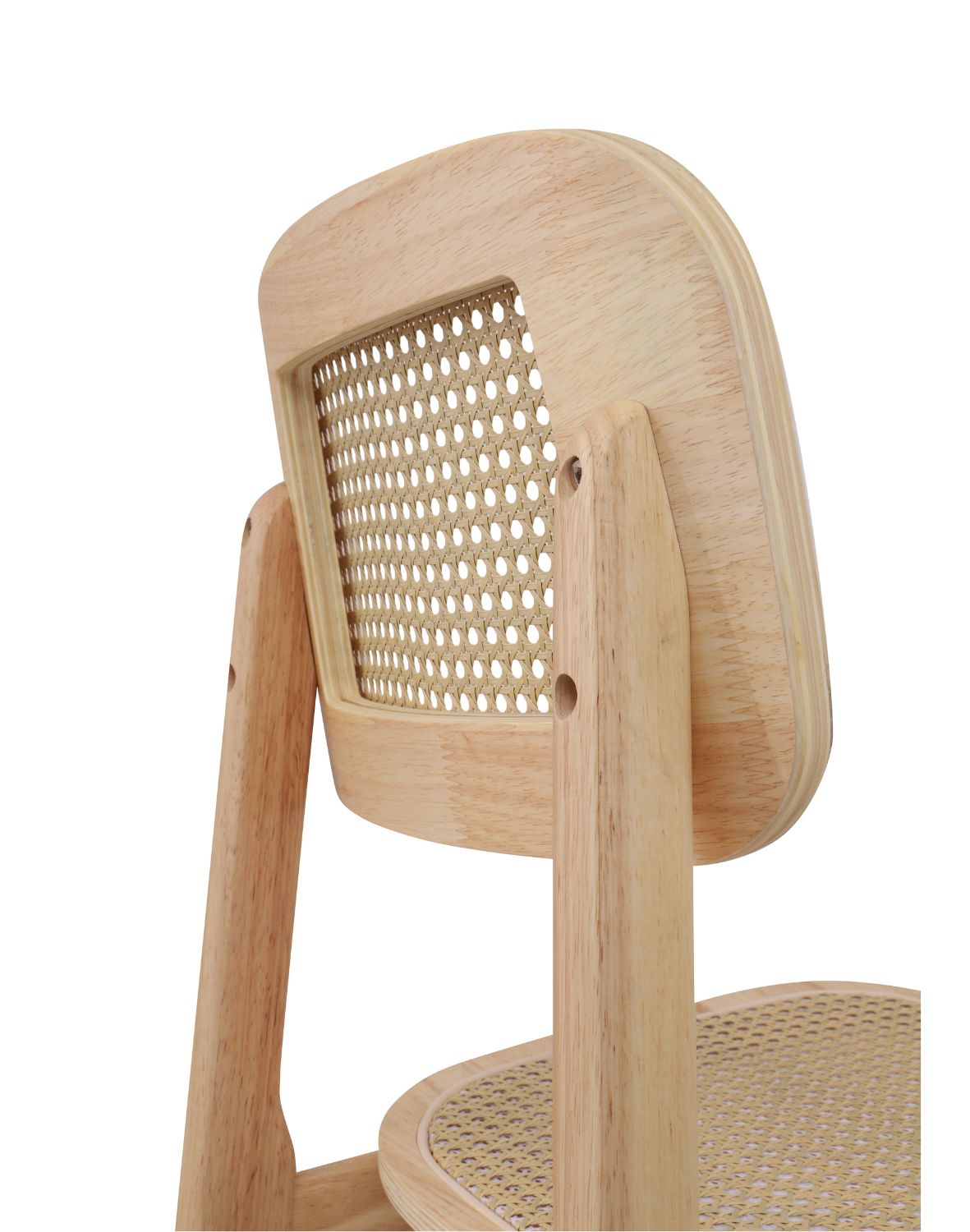 krzesło savio light z litego drewna kauczukowego, rattan