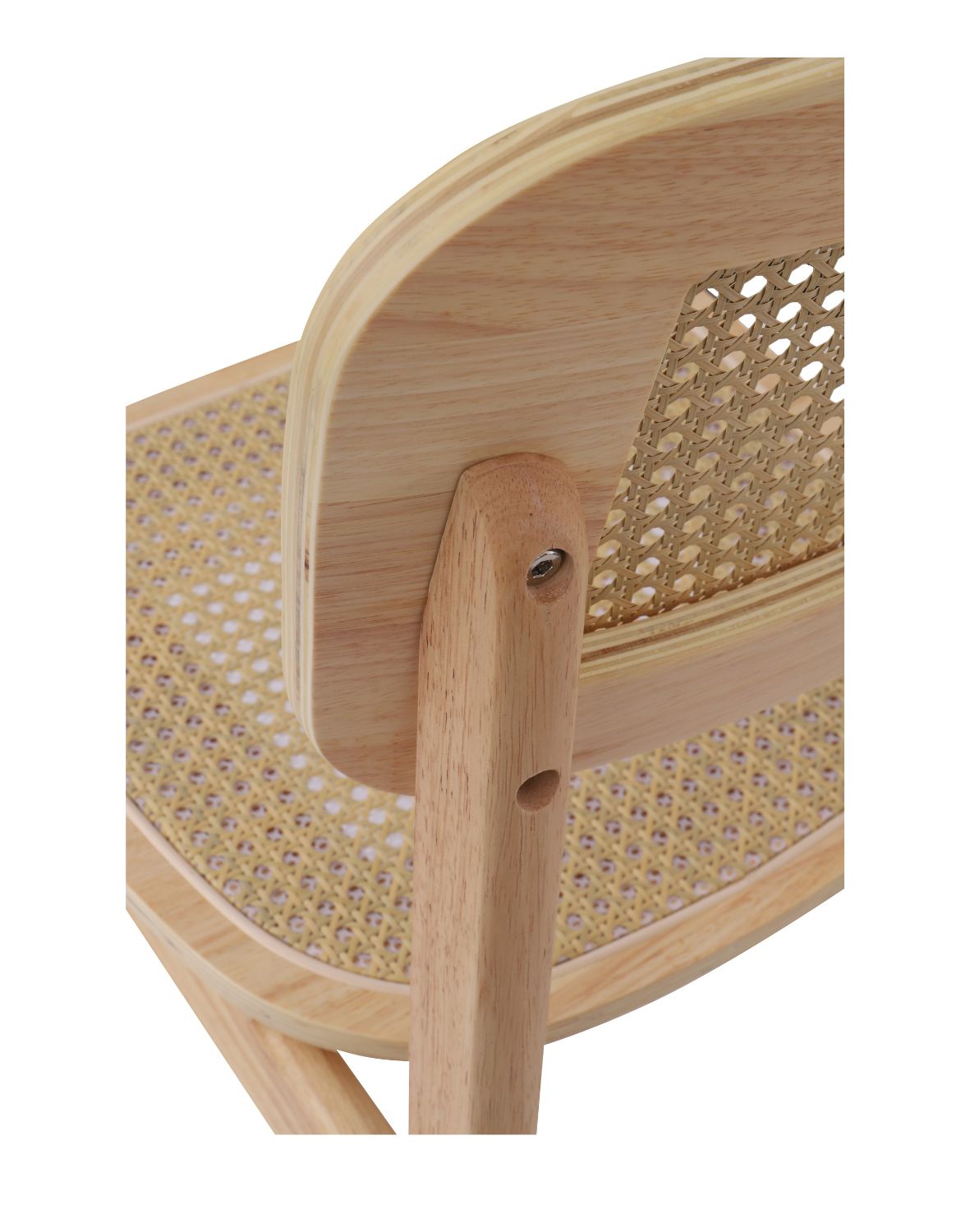 krzesło savio light z litego drewna kauczukowego, rattan