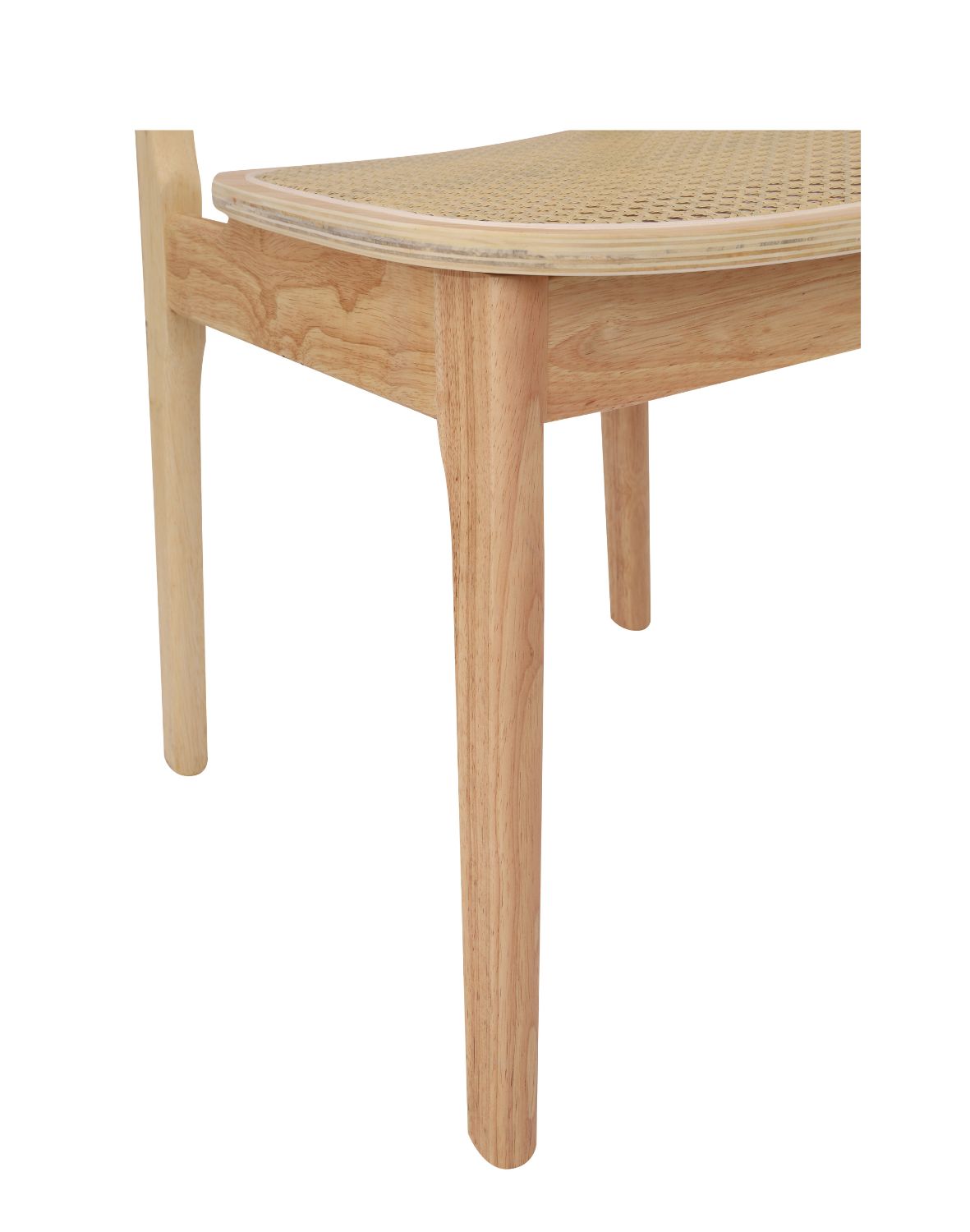 krzesło savio light z litego drewna kauczukowego, rattan