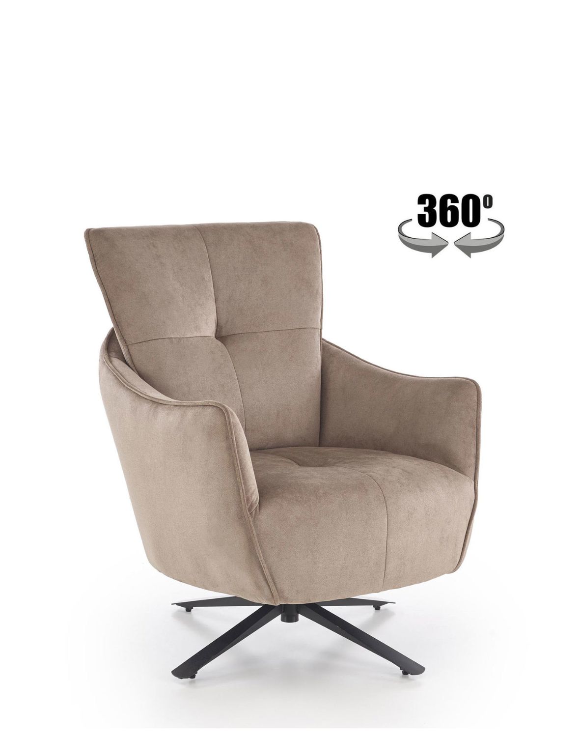 fotel obrotowy scampi cappuccino, 360°