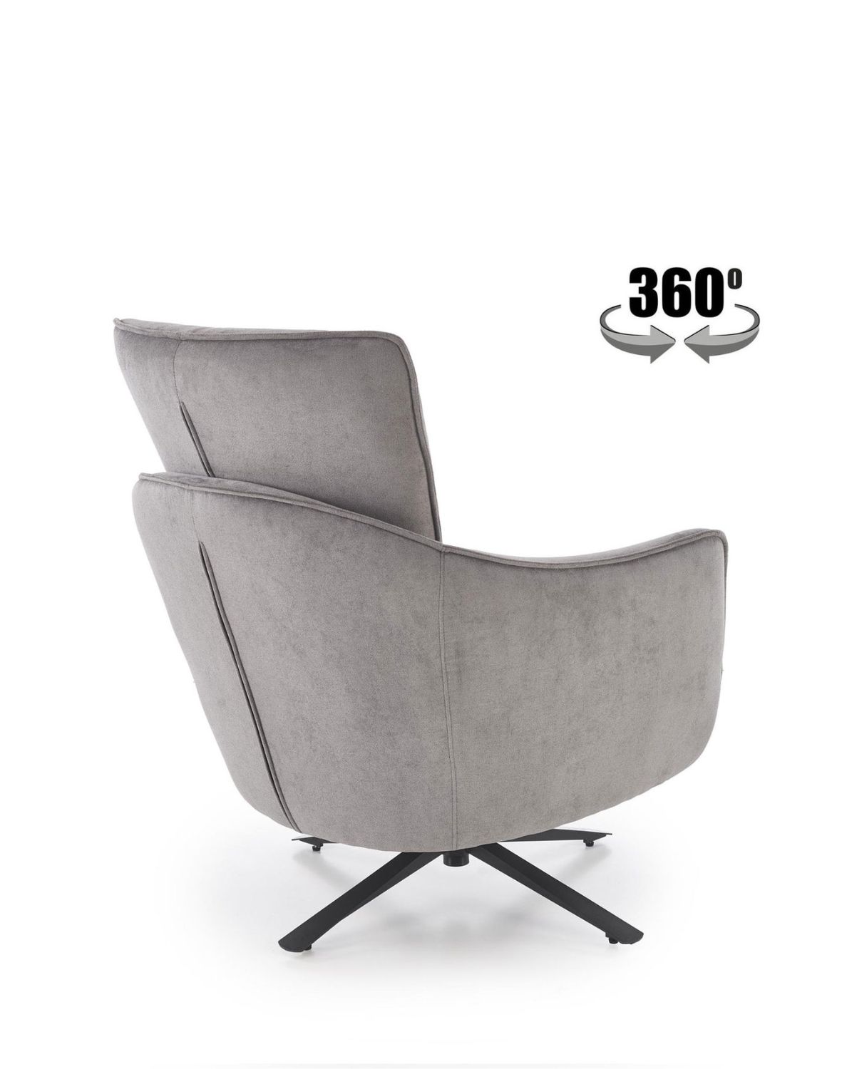 fotel obrotowy scampi szary, 360°