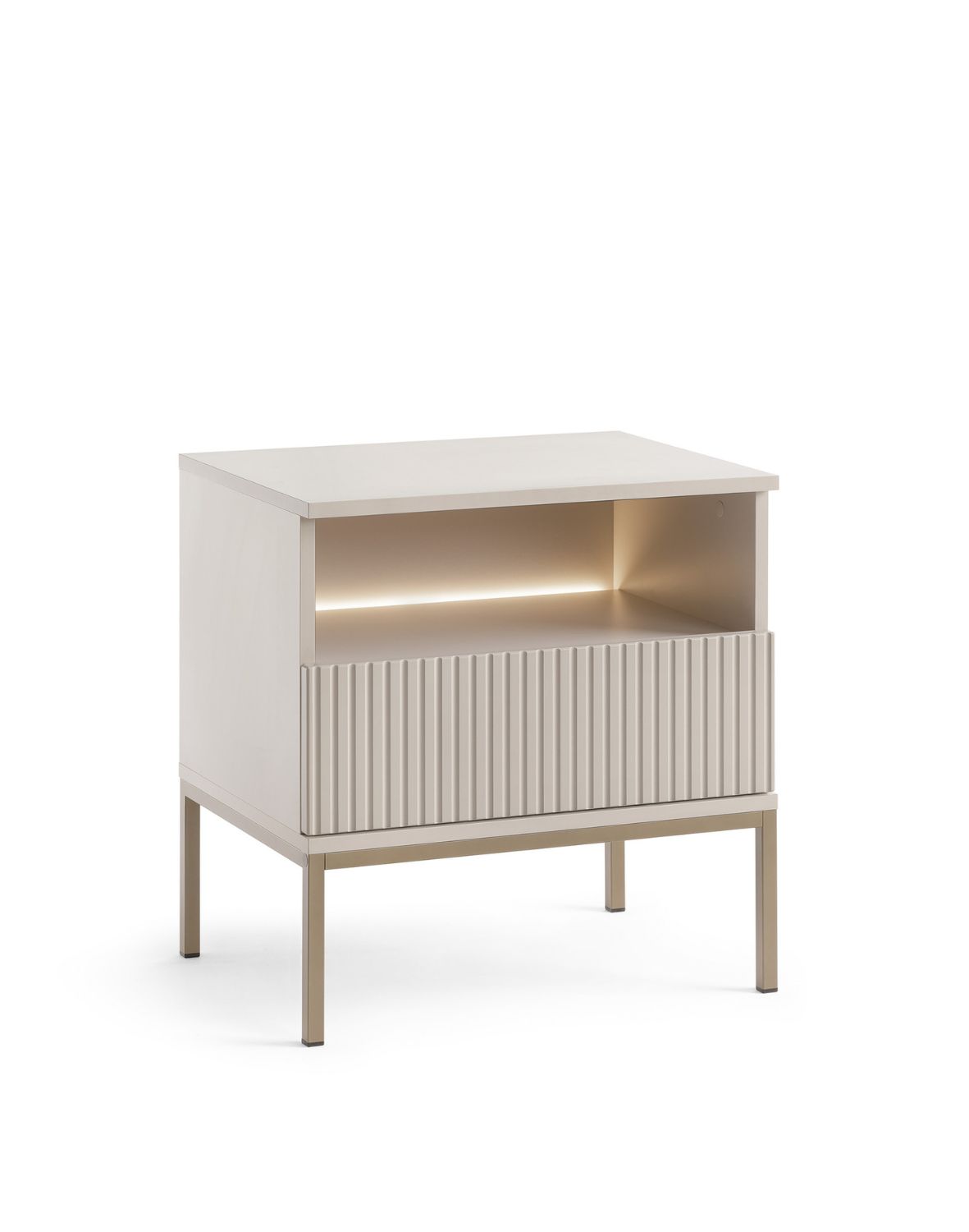 szafka nocna sento z oświetleniem led (s54), kaszmir