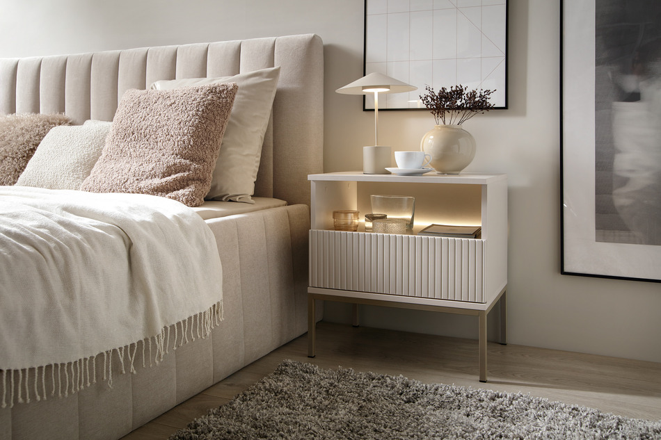 szafka nocna sento z oświetleniem led (s54), kaszmir