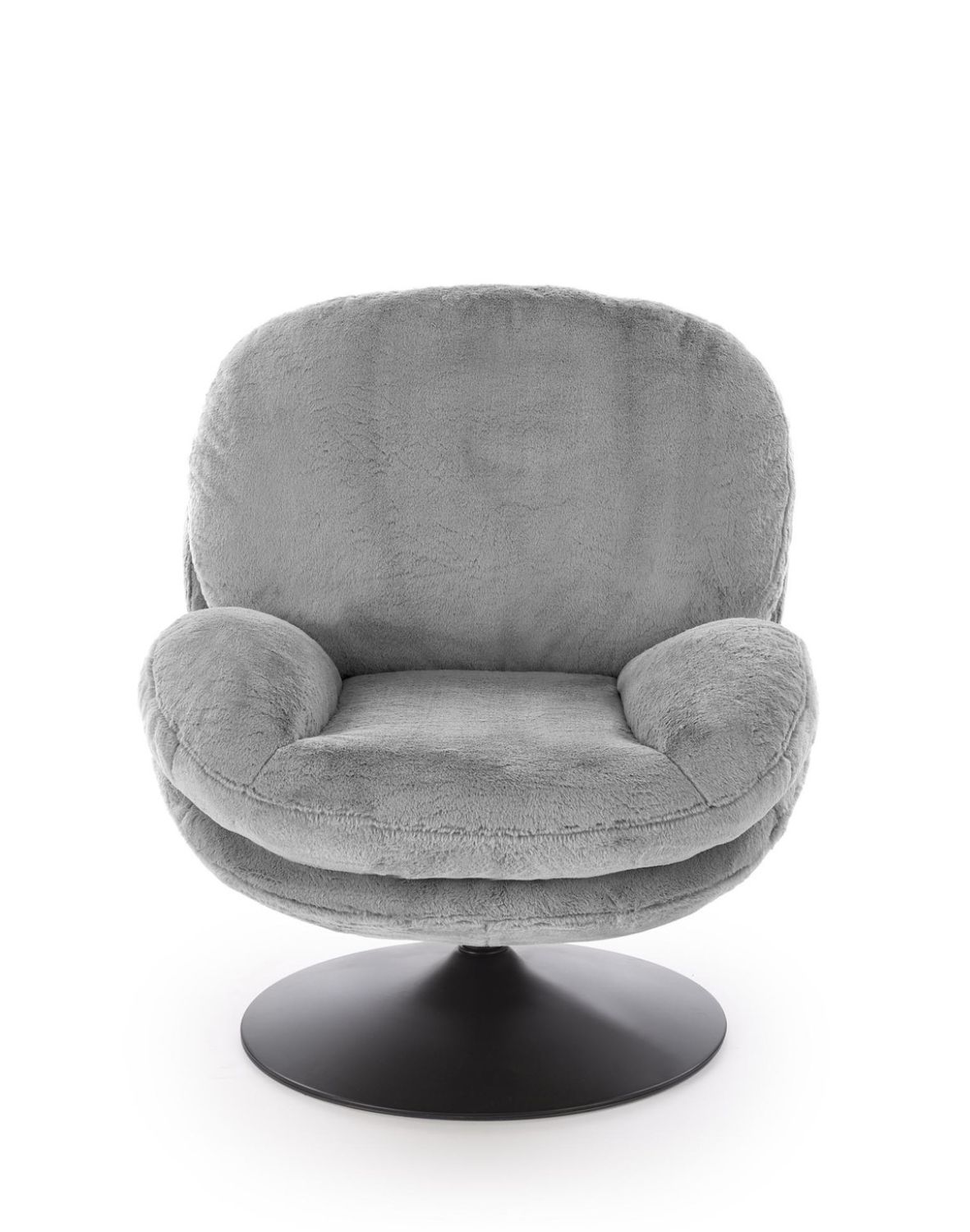 fotel wypoczynkowy shell szary, obrotowy 360°, nowoczesny design