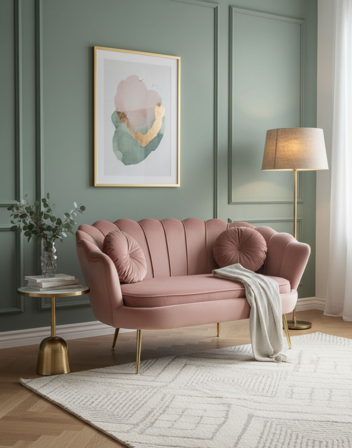 sofa camellia 2 antyczny roz