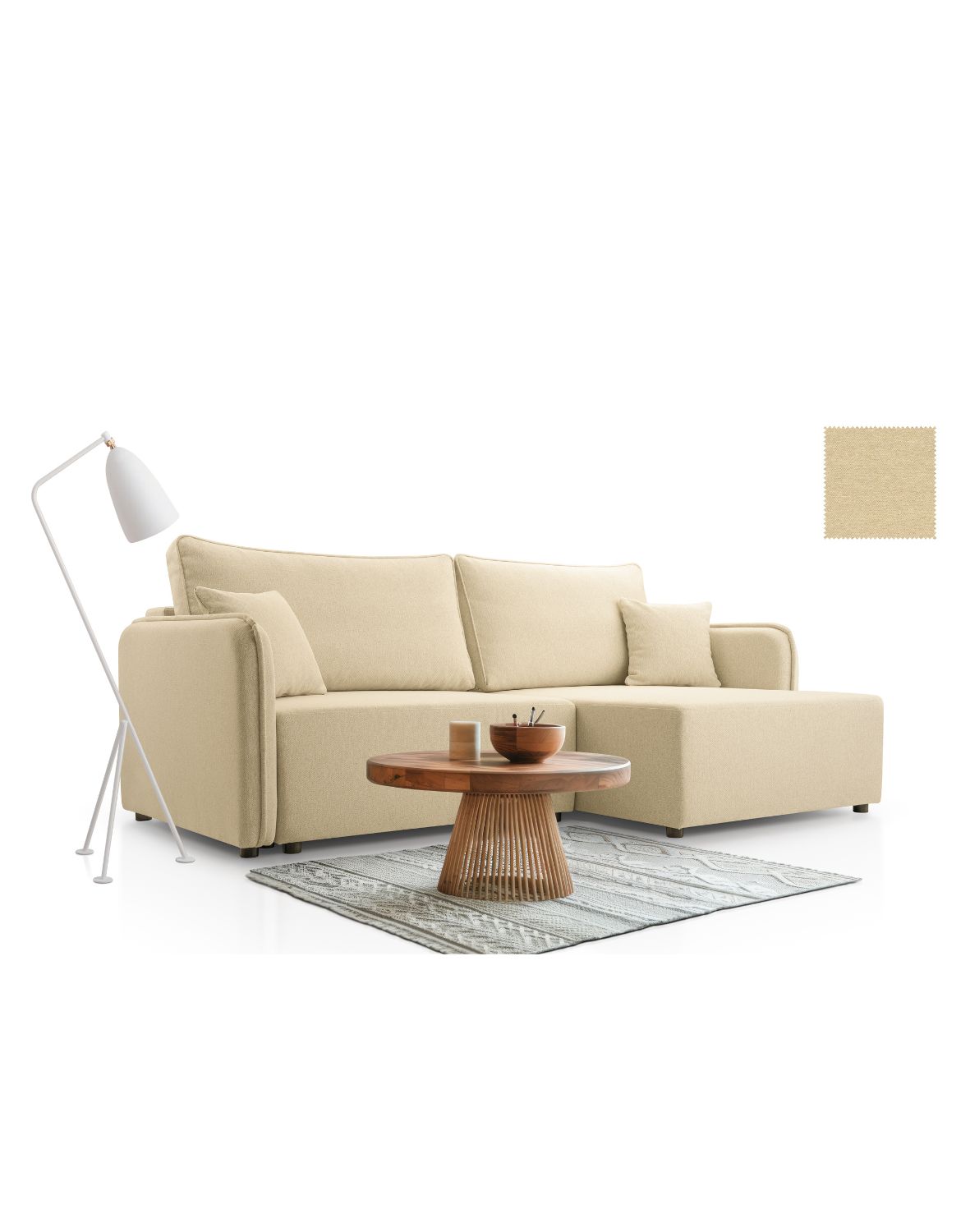 sofa narożna melody beżowa