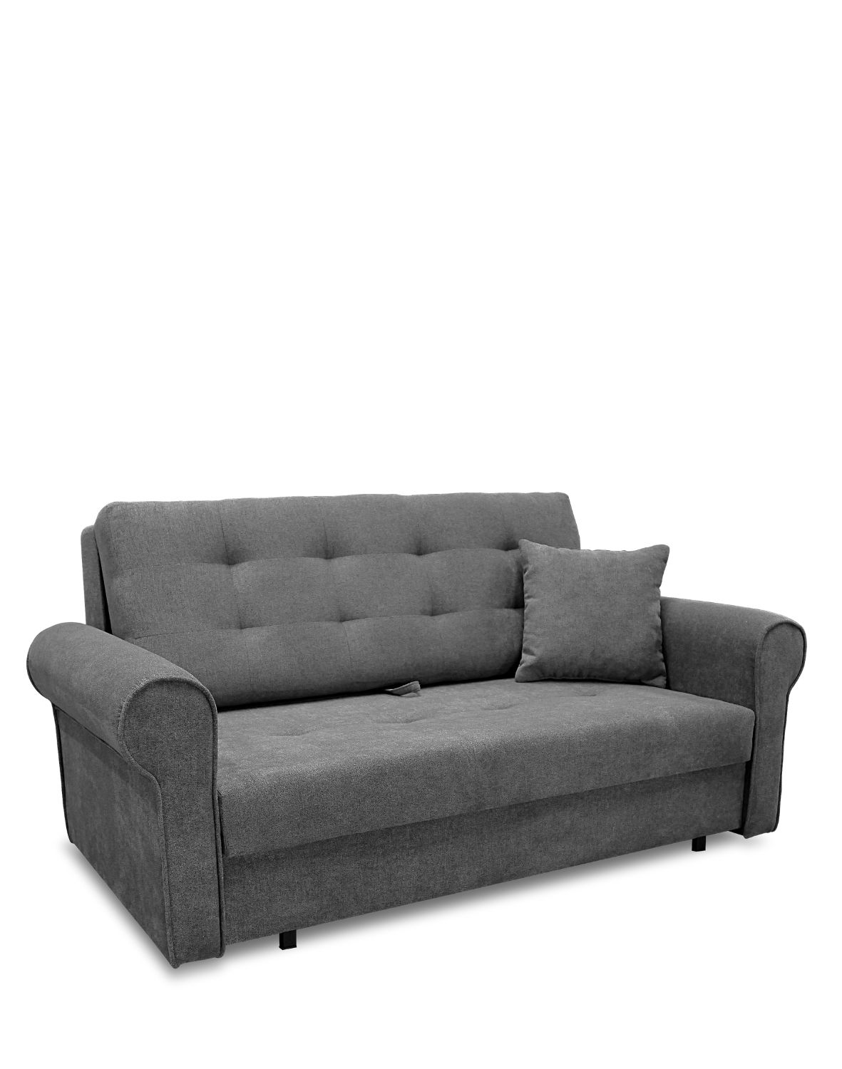 sofa trzyosobowa rozkładana w salonie szara bil iii