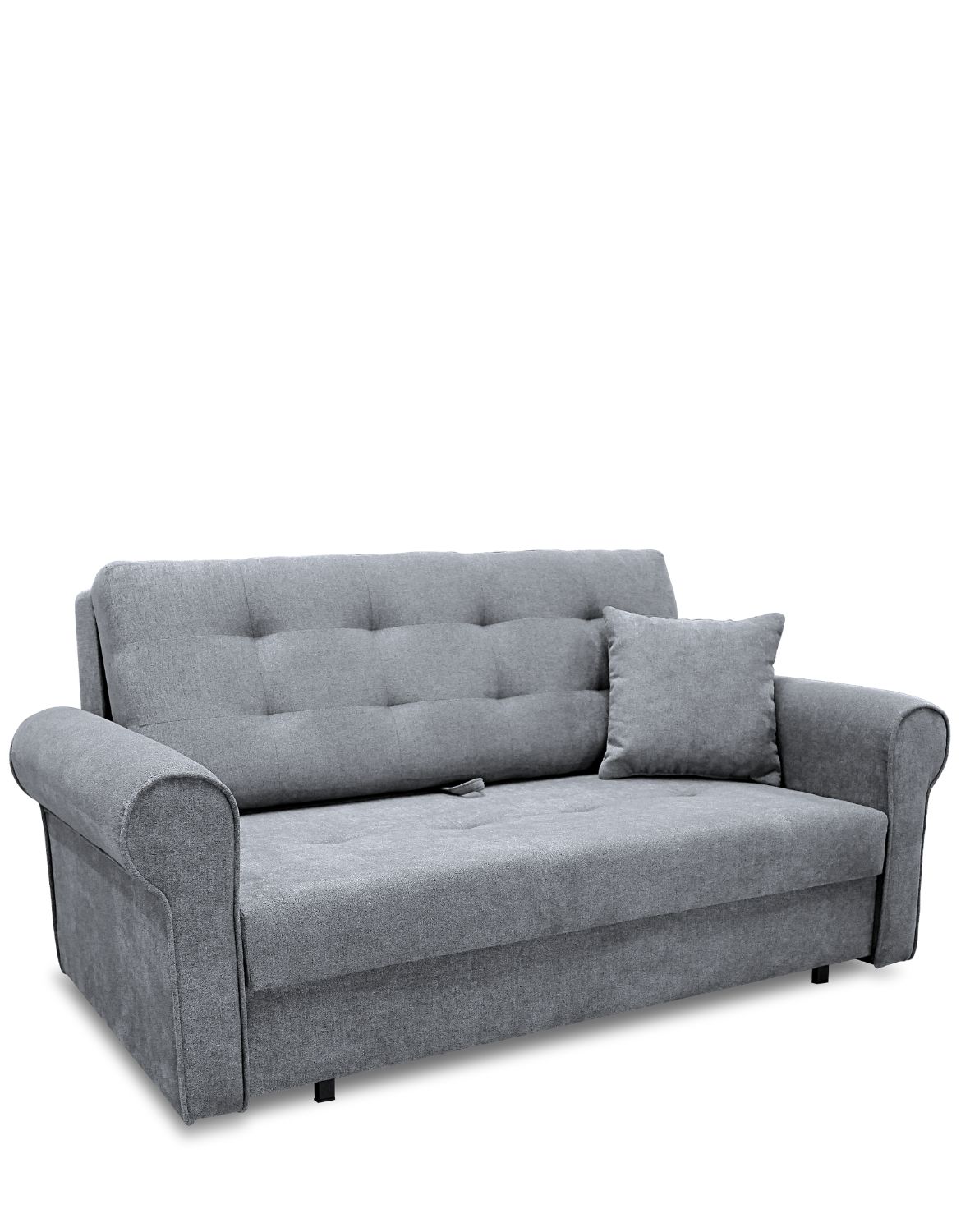 sofa trzyosobowa rozkładana w salonie szara bil iii
